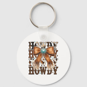 Chaveiro Retro Vintage Coquette Laço Howdy Western Dia de A