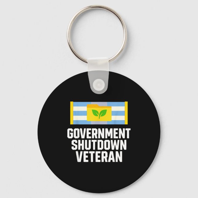 Chaveiro Retro Vintage Government Shutdown Veteran  (Frente)