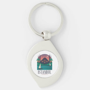 Chaveiro Retro Vintage Istambul Turquia Silhueta Hagia Soph