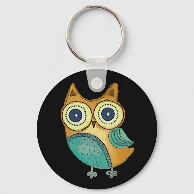 Chaveiro Retro Vintage Owl (Frente)