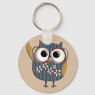 Chaveiro Retro Vintage Owl