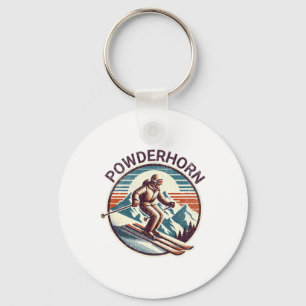 Chaveiro Retro Vintage Powderhorn Colorado Ski Resort Winte