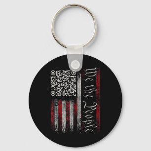 Chaveiro Retro Vintage Qr American Flag Funny Trump Dance C