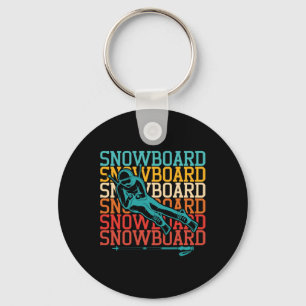 Chaveiro Retro Vintage Snowboard Snowboarder Winter Spor