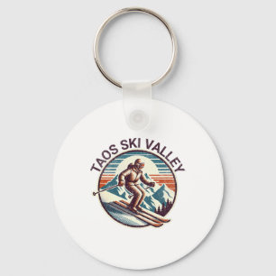 Chaveiro Retro Vintage Taos Ski Valley Novo México Ski Wint