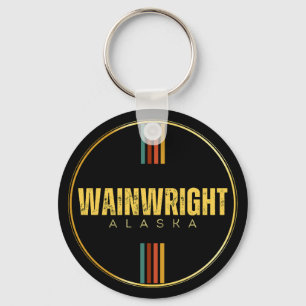 Chaveiro Retro vintage Wainwright cidade alaska, estado 70s