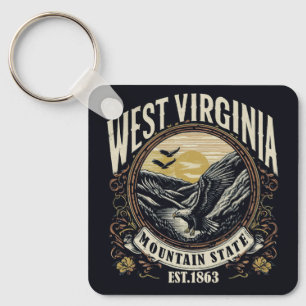 Chaveiro Retro West Virginia