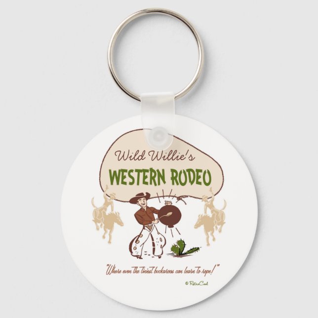 Chaveiro Retro 'Western Rodeo' (Frente)