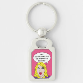 Chaveiro RETRO WOMAN com a sua cadeia de teclas personaliza