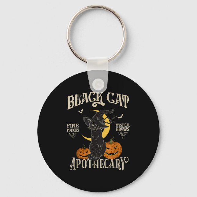 Chaveiro Retro Y Halloween Costume Black Cat M Athecary  (Frente)