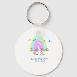 Chaveiro Retrorre o arco-íris brilha pequenas estrelas baby