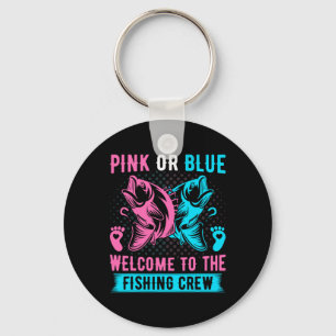 Chaveiro Revelação de Gênero Pescaria Rosa ou Azul Bem-vind