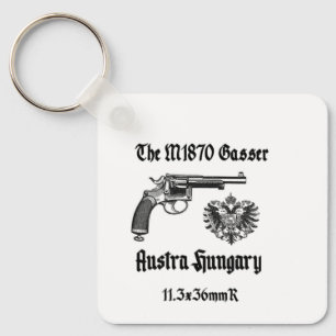 Chaveiro Revolver Gasser M1870 Áustria-Hungria