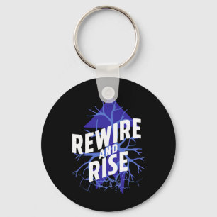 Chaveiro Rewire And Rise Psiquiatria Motivação Inspiração