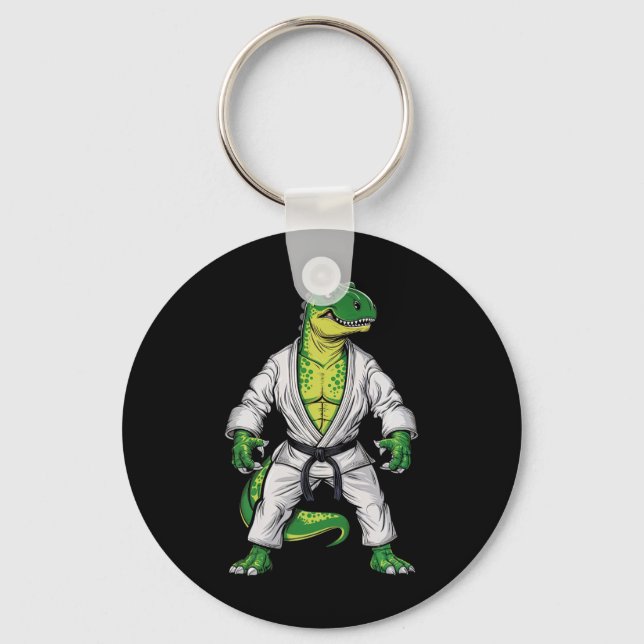 Chaveiro Rex Martial Arts Dinossaur Jiu-jitsu Bjj Karate (Frente)