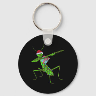 Chaveiro Rezando a Mantis Xmas Santa Hat Inseto de Insetos