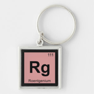 Chaveiro Rg - Química do Roentgênio Símbolo da Tabela Perió