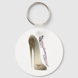Chaveiro Rhapsody in Gold Stiletto Shoe Art