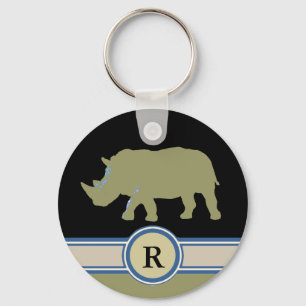 Chaveiro rhinoceronte R letra