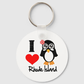 Chaveiro Rhode Island Penguin - Eu Amo Rhode Island