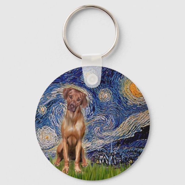 Chaveiro Rhodesian Ridgeback 1 - Noite Estrelada (Frente)