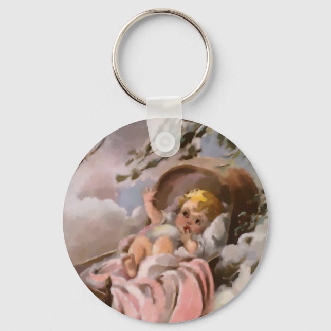 Chaveiro Rhymes Rockabye Baby Watercolor (Frente)