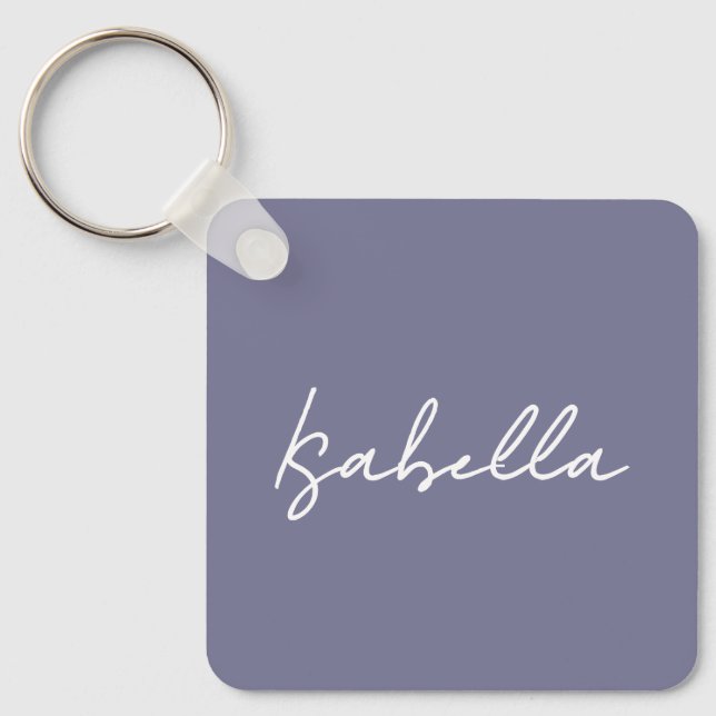 Chaveiro Rhythm Solid Plaid Color Nome Personalizado (Frente)