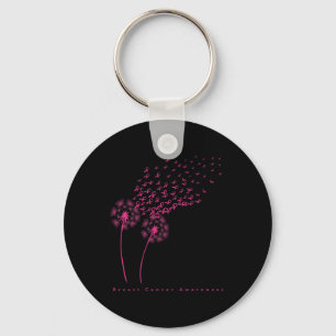 Chaveiro Ribbon Dandelion Faith Hope Ama Cancer