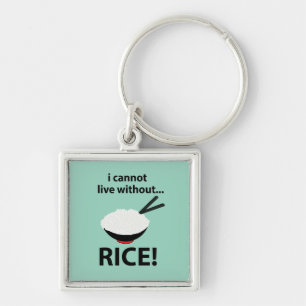 Chaveiro Rice Bowl Não Consigo Viver Sem Arroz