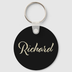 Chaveiro Richard Name whitegold Button Schlüsselanhänger