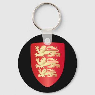Chaveiro Richard the Lion Heart Shield in red+faux gold