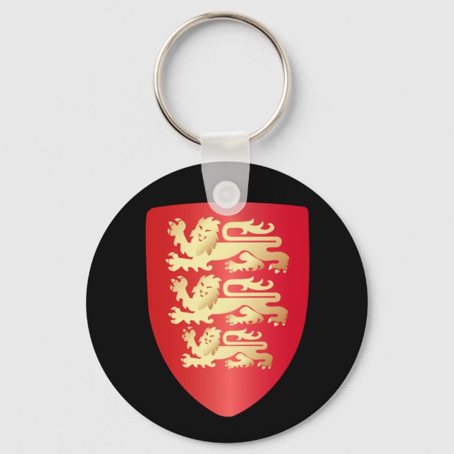 Chaveiro Richard the Lion Heart Shield in red+faux gold (Frente)