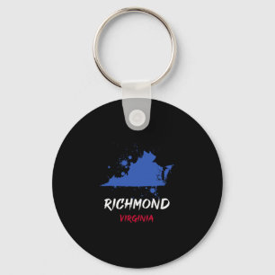 Chaveiro Richmond Virgínia Va Mancha de Tinta Férias Lembra