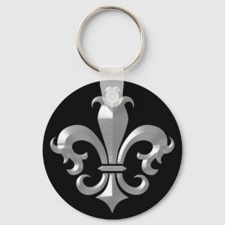 Chaveiro Rico Fleur De LIs Santos Silver Bevel Clássicos