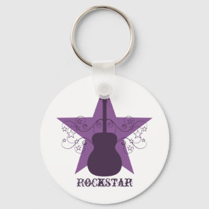 Chaveiro Rico Guitar Star Swirls Chaveiro, Roxo