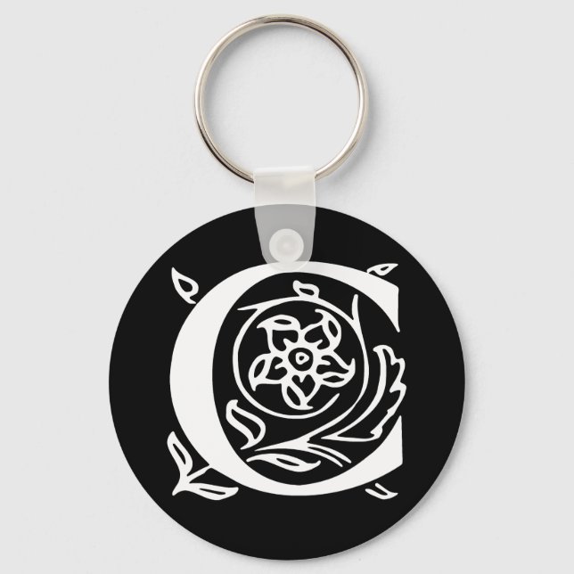 Chaveiro Rico - Letra C (Frente)