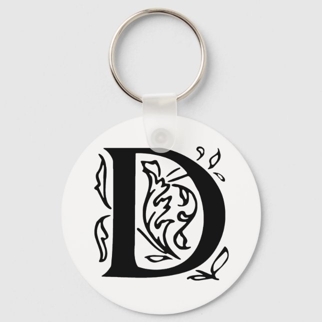 Chaveiro Rico - Letra D (Frente)