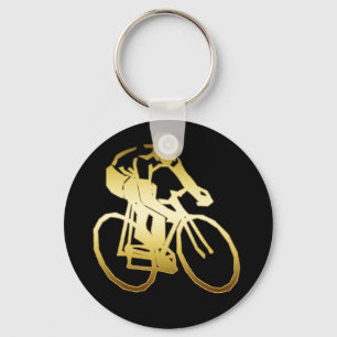 Chaveiro RIDOR DE BICICLETA Dourada