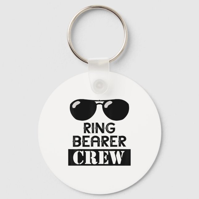 Chaveiro Ring Bearer Crew Ring Wedding Party Sungl Security (Frente)