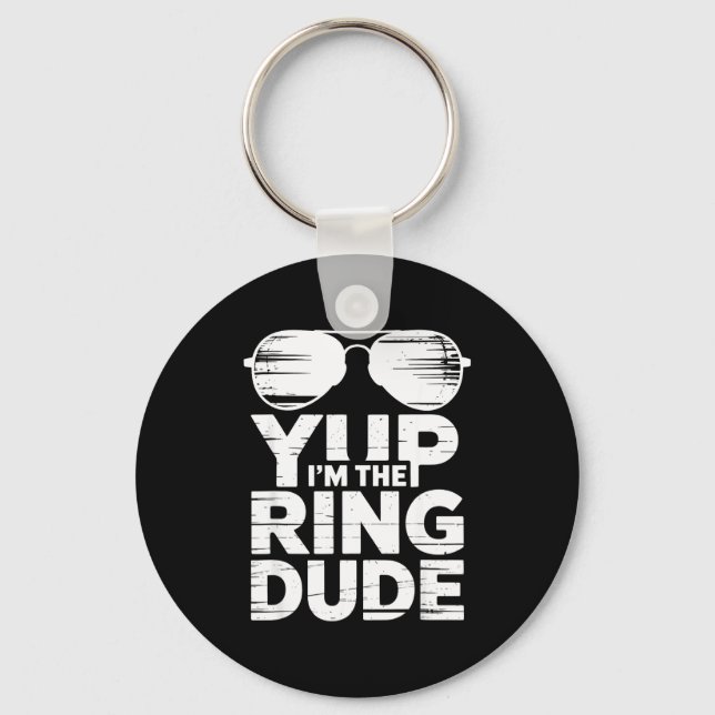 Chaveiro Ring Security Wedding Party Funny Ring Bearer  (Frente)