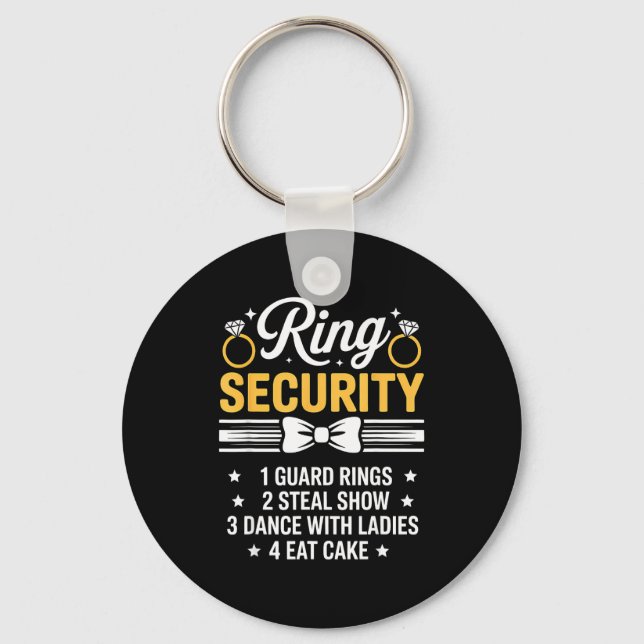 Chaveiro Ring Security Wedding Party Funny Ring Bearer  (Frente)