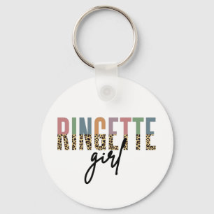 Chaveiro Ringette Girl Cheetah Impressão Jogador Ringett