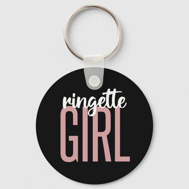 Chaveiro Ringette Girl | Presentes para Jogadores de Ringet (Frente)