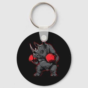 Chaveiro Rinoceronte Boxeando Com Luvas De Boxe Kickboxing