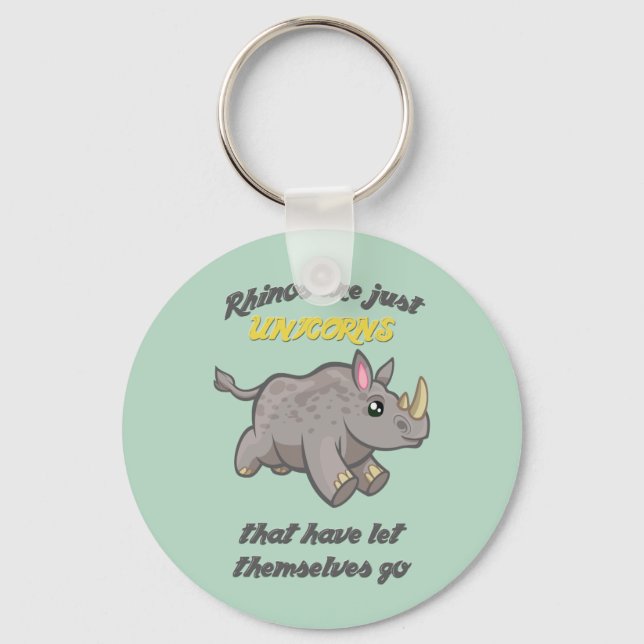 Chaveiro Rinocerontes são Unicórnios (Frente)