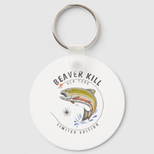 Chaveiro Rio Beaverkill Nova York Fly Fishing Lembrança Bea