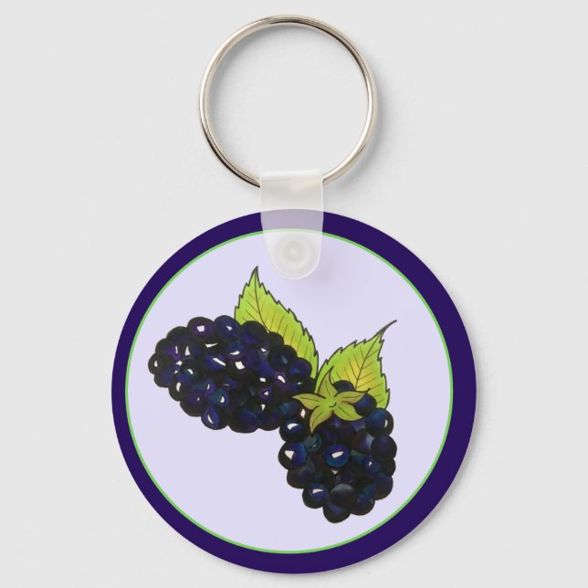 Chaveiro Ripe Summer Blackberry Blackberry Berry Berries (Frente)