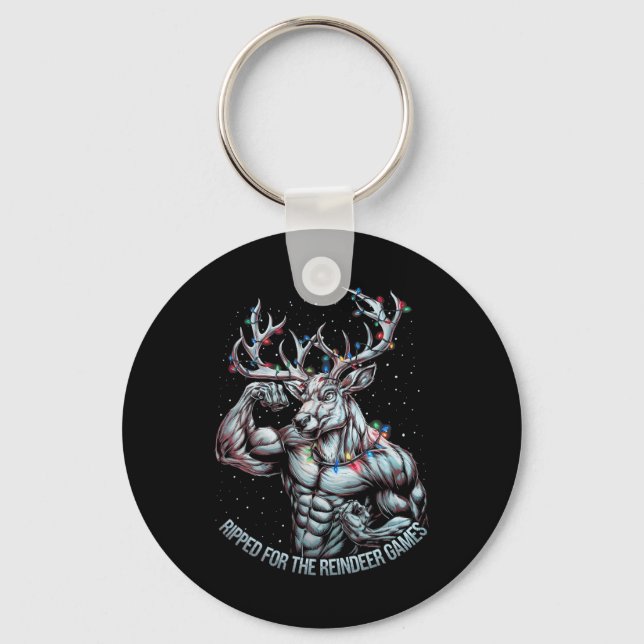 Chaveiro Ripped For The Games Engraçado Workout R (Frente)