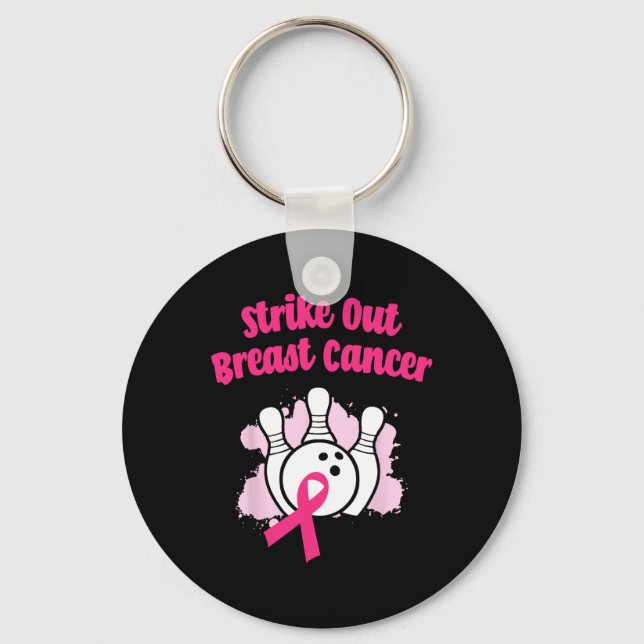 Chaveiro Riscar O Rosa De Fita Da Boliche Da Mama (Frente)