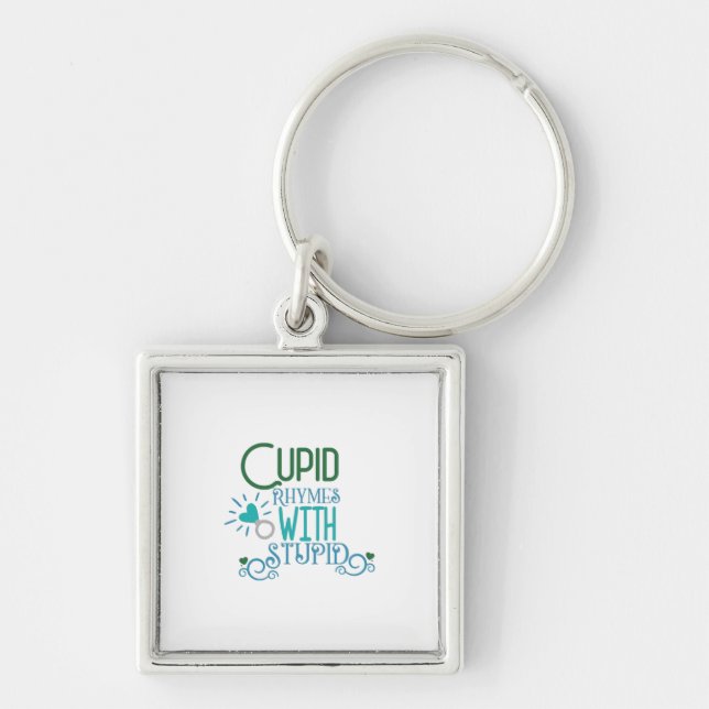 Chaveiro Ritmo Cupido De Presente Do casal Com Estúpido (Frente)